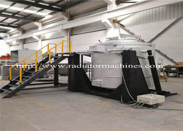 أفران صهر المعادن الكهربائية الألومنيوم إمالة 500KG المقاومة 75KW
